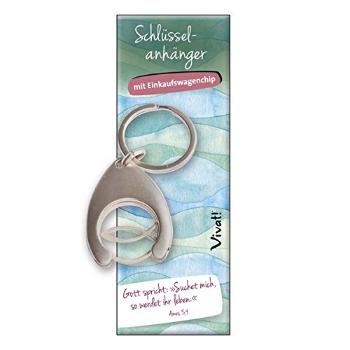 Preisvergleich Produktbild Schlüsselanhänger »Ichthys« mit Einkaufswagenchip
