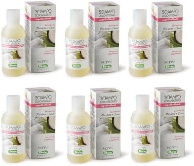 Derbe – Shampoo and Coconut Sugar sfibrati 6 Packs X 200 ml, Shampoo Ginseng and capelvenere for Damaged Hair
