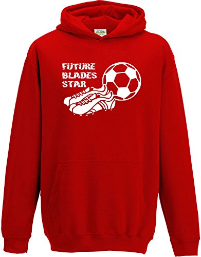 Hat-Trick Designs Sheffield United Football Baby/Kids/Childrens Hoodie Sweatshirt-2-3Yrs-Red-Future Star-Unisex Gift