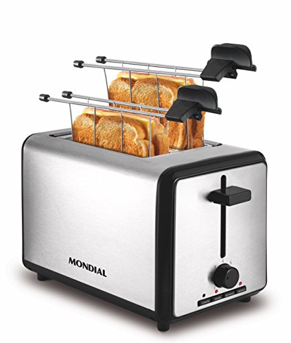 Mondial Slice Maker Tostadora, Acero Inoxidable, Plata
