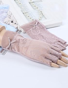 Estate Half Finger Glove Femminile sezione sottile di guida antiscivolo protezione solare Guanti Sexy Elegante...