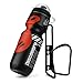 Produktbild sunnymi Wasserkocher/Aluminium Fahrrad Wasser Flaschenhalter + 650ml Fahrrad Wasser Flasche 24 x 6.8cm/Radfahren im Freien/Fahrrad Set (Schwarz)