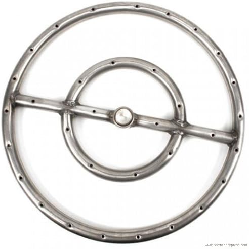 12 Inch Stainless Round Double Natural Gas Fire Pit Ring Burner by Alpine Flame