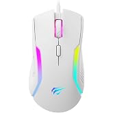 Havit Gamenote MS1033 RGB Uyumlu Beyaz Gaming Makrolu Oyuncu Mouse 8000 DPI