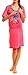 Happy Mama. Women's Maternity Nursing Nightdress Breastfeeding Nightshirt. 370p (Fuchsia, 10)