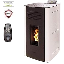 Poêle à granules HYDRO ELIO ETANCHE 13KW - Blanc option télécommande