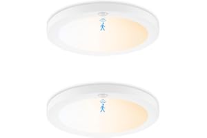 Litglobe Plafonnier LED Detecteur de Mouvement,12W 1200LM Lampe Detecteur de Mouvement Interieur,3000-6000K Plafonnier LED Dimmable,Rond Lampe de Plafond pour Couloir, Balcon, Garage, Cuisine Ø23CM