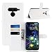 Produktbild Obamono Fall für LG V50 ThinQ 5G, [Zusätzlicher Kartensteckplatz] [Portemonnaie] PU-Leder-TPU-Gehäuse Mobiltelefonhülle [Fallschutz] Abdeckung für LG V50 ThinQ 5G, Weiß