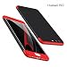 Produktbild Handyhülle für Huawei P10, LaiXin Huawei P10+Hülle mit Tempered Glas Schutzglas 360 Grad Case Schutzhülle PC Plastik Cover Kratzfeste Stoßdämpfende Bumper - Rot/Schwarz