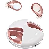 ZELMINE Rose Gold Wireless Headphones, Bluetooth 5.0 Wireless Earbuds IPX5 Waterproof 3D Stereo Sound Headphones, 18H Playtime Noise Canceling Wireless Earphones for Working Running, Built in Mic