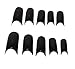 SODIAL(TM) 100 Pcs Acrylic French Style Artificial Half False Nails Nail Art Tips + Box + Glue