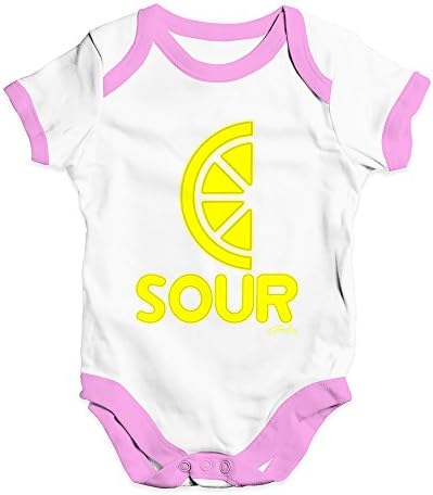 TWISTED ENVY Sour Lemon Baby Unisex Funny Baby Grow Bodysuit Onesies
