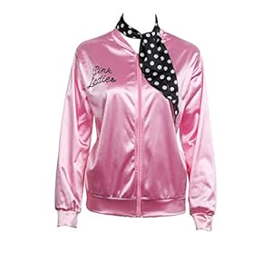 Grease Chaqueta de pink satén Disfraz de Lady Danny