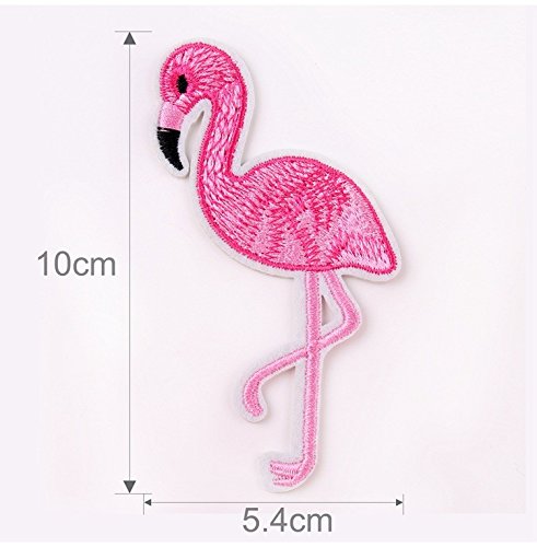 Yalulu 20 Stück Flamingos Patches Aufnäher Aufbügler Applikation zum aufbügeln Set Tattoo Patches Bügelbild Sticker Aufnäher Aufbügler Patch - 2