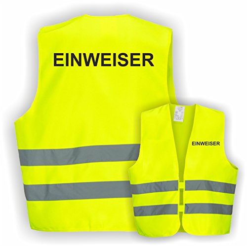Warnweste GELB Sicherheitsweste Weste Einweiser (Einweiser 1 Weste)