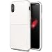 Produktbild iPhone X Hülle, VRS Design Schutzhülle [Weiß+Silber] Doppelschichter Schutz Premium Silikon und PC Case Dual Layer TPU Bumper Cover Handyhülle - kabelloses Laden kompatibel [High Pro Shield] für Apple iPhone X, iPhone 10 (2017)