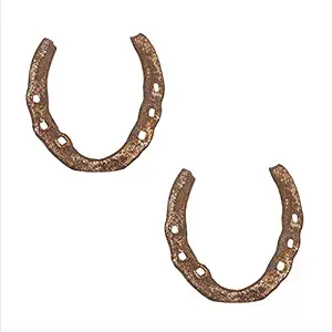 Yelook Original Black Horse Shoe Ghode ki Naal (Set of 2) for Good Luck, Restrict Bad/Evil Energy || Limited Stock (Qty. 2 pcs) by Suyal & Devrani Products || Poojan Samagri