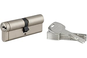 THIRARD - Cylindre Débrayable Transit 1 - Nickelé - Sécurité Renforcée - 6 Goupilles - Anti-Crochetage, Anti-Arrachement - 45 x 50 mm - 5 Clés Réversibles Longues - Gris