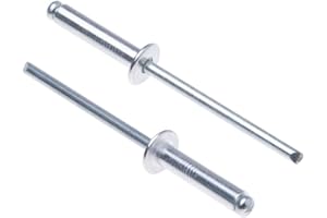 KEPLE 3.2mm x 10mm Ciegos de Aleación, Paquete de 50 – Remaches para Metal, Remache de Cabeza de Cúpula, Cuerpo de Aluminio y Mandril de Acero Remaches Pop para Carrocería, Remaches de Presión