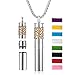 Produktbild Achort Öl Diffusor Halskette, Anhänger Halskette Damen Silber Duftstofflocket Aroma Diffuser, Aromatherapie Halskette, 6096cm Kette + 8 waschbar Einsatz Pads