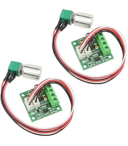 BGTXINGI 2x DC Motorregler 1203BB – 6-28V PWM Drehzahlregler Mit Vor-/Rücklauf & Schalter