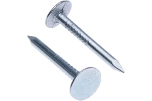 KEPLE Clout Nails 20mm (Pack of 100) Extra Large Head Galvanized Shed Roofing Felt Tacks for DIY and Crafts Home Decor Woodwork Furniture and Construction Outdoor Wood Fence Roof Tiles (20mm x 2mm)