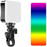RGB Mini LED Video Işığı &ndash; Clip-On Telefon, Laptop ve Kamera Işık Paneli | 120&deg; Ayarlanabilir A&ccedil;ı, 360&deg; D&ouml;nebilen Vida, Hafif