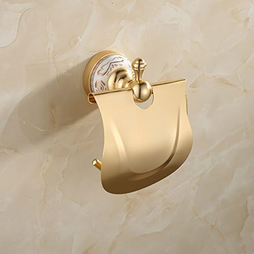 Pointth Elegant Luxury Aluminum Toilet Paper Roll Holder Tissue Rack Bathroom Paper Towel Dispenser Tissue Hanger Paper Box
