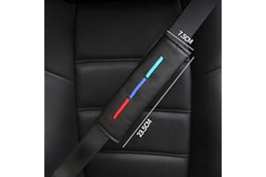 BizTech ® Comfortable 2 Pcs PU Car Seat Belt Cover Auto Safety Belt Pads Cushion Harness Accessories Universal Fit (Black, Red/Blue/Light Blue)