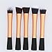 Tailcas® Professional Fashionable 5 pcs Makeup Aluminum Brush Kit Foundation Flat Head Brush, Conical Foundation Brush, Round Brush, Flat Brush and Angle Foundation Makeup Brushes Set, Especially Designed for Girls / Teens / Women / Ladies - (Gold)