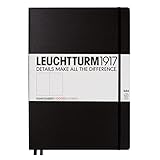 Falttasche im Einband LEUCHTTURM1917 321149 Notizbuch Master Slim (A4+), Hardcover, dotted, schwarz