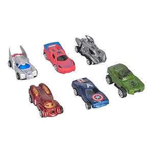 Chords Avengers Friction Toy Vehicle Car Set of 6 for Kids