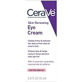 CeraVe, Skin Renewing, Eye Cream, Peptide Complex | Lightweight contour cream helps reduce fine lines and wrinkles. Normal an