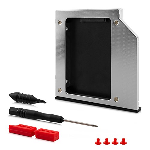 kwmobile Laptop Festplattenrahmen aus Aluminium - HDD/SSD SATA 3.0 (III) für 9,5mm Festplatte