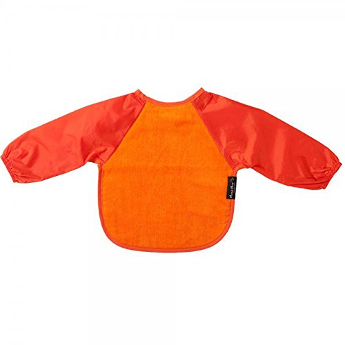 Mum2mum Long Sleeved Baby Kids Apron Smock Bib 6-18 Months (Orange)