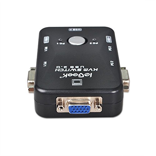 2 Port USB KVM Switch Box VGA + 2Stk Kabel für PC Monitor / Tastatur / Maus-Steuerung (2 Port USB KVM Box) - 9