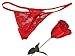 Produktbild Slip-Rose rot - Rose mit String-Tanga als Blütenblätter