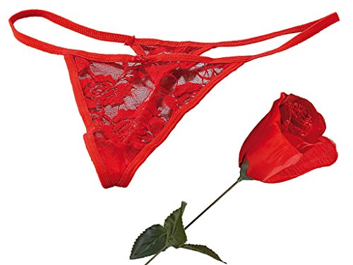 Preisvergleich Produktbild Slip-Rose rot - Rose mit String-Tanga als Blütenblätter