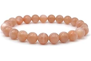 Joyas Minerales Bracelet en Pierres Naturelles 100% Authentiques - Bracelet Élastique avec Perles de 6mm ou 8mm - Taille 18,5cm | Boîte à Bijoux Incluse