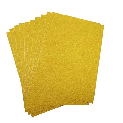 Weddecor A3 Cartulina Purpurina Brillo, 250gsm para Artesanías, Bricolaje Trabajos Manuales, Manualidades, Fiesta de Cumpleaños Decoración, 10sheets - Naranja