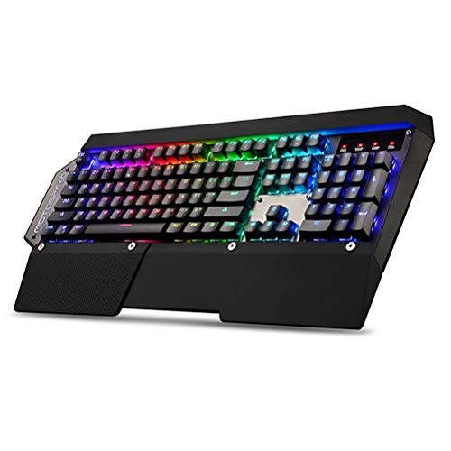 Preisvergleich Produktbild ZZRH Mechanische Tastatur-Handballenauflage mit 104 Tasten RGB-Hintergrundbeleuchtung USB-Tastatur mit Gaming-Tastatur und blauem Schalter programmierbar