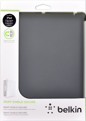 Belkin Snap Shield Secure Schutzhülle (gebürsteter Edelstahlstreifen eingearbeitet, passend für Smart Cover, geeignet für iPad 3rd generation) grau - 3