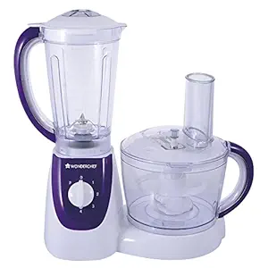 Wonderchef 63152268 1000-Watt Food Processor with Safety Lock (White/Purple)