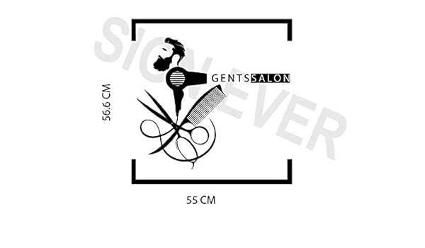 Sign Ever Gents Hair Salon Sign Wall Stickers For Shop Men Unisex