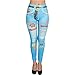 Produktbild NET TOYS Hippie Hose 70er Jahre Leggings Stretch Hippiehose Flower Power Stretchhose 60er Jahre Jeggings Peace Mottoparty Karneval Kostüme Damen