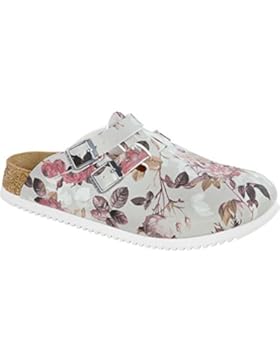 Birkenstock Clogs ''Kay'' aus Birko-Flor in roses red grey mit schmalem Fussbett und Superlaufsohle and with a...