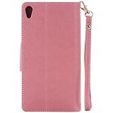 Cozy Hut® Schutzhülle / Cover / Handyhülle / Etui für Sony Xperia XA Ultra/F3211 6.0 Zoll Hülle, 3D Gemalte Entlastung Muster Design Folio PU Leder Schutzhülle Bookstyle mit 9 Kartenfächer PU Leder Hülle Wallet Case Folio Handyhülle Flip Cover Schale Tasche Brieftasche Bumper mit Kartenfächer und Magnetverschluss Handyhülle Case Flip Cover mit Frau und Katze Motiv für Sony Xperia XA Ultra – rosa - 2