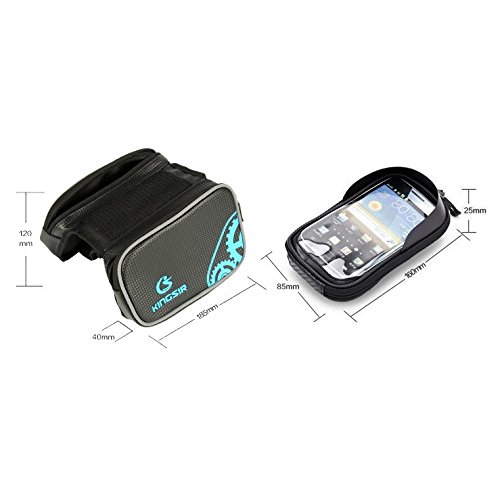 Duomishu Rahmentaschen Fahrrad Tasche mit Handy-Platz für Smartphone unten 5.5 Inch - 5