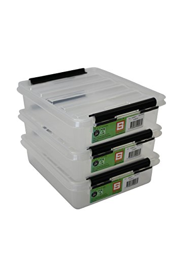 Orthex 35200703 3er Set Clipbox Smart Store Classic 1 Aufbewahrungsbox Plastik 21 x 17 x 6 cm, transparent