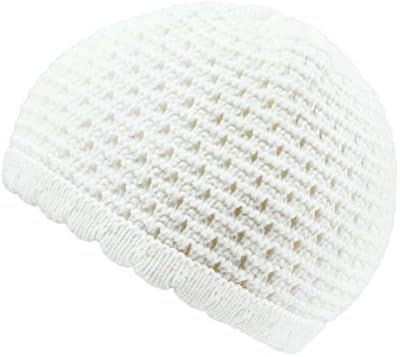 EveryKid Baby Hat Christening Crochet Beanie Boy’s Baby’s First Ajour Pattern Boys (PT-20259-S16-BJ3-1-40/43) In Weiß, Size 40/43 incl Fashionguide
